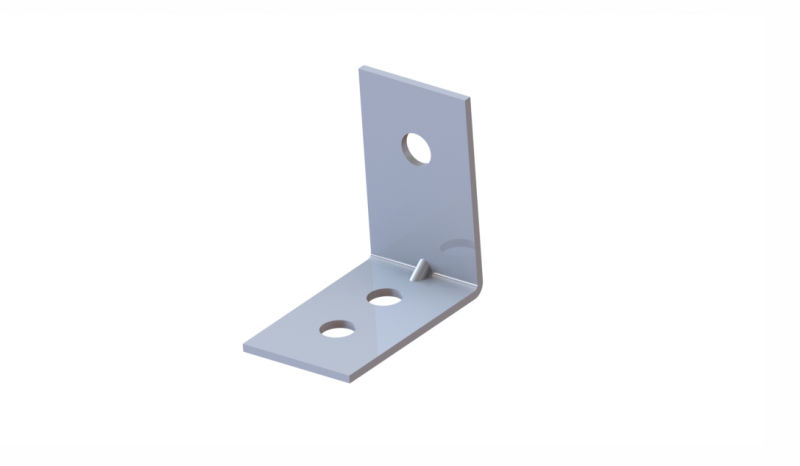 Cantoneira <br> 30x30x18mm com Nervura