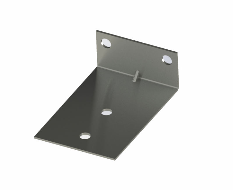 Cantoneira 40x60x20mm <br> com Nervura 